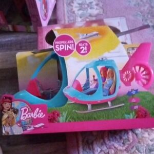 Mattel Barbie Pink and Blue Adventure Helicopter